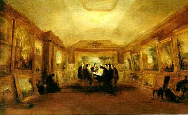 george jones turner,s coffin in his gallery at queen anne street China oil painting art